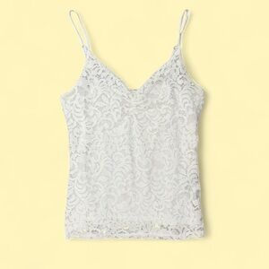 white lace tank top